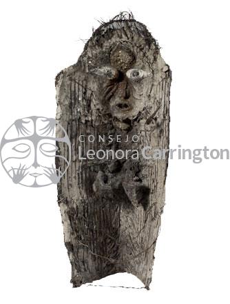 Escultura Virgen de la Cueva en concreto y alambre