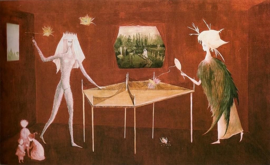 Pintura Bird Pong (1949) de Leonora Carrington