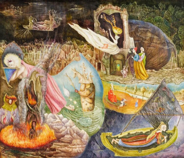 Las distracciones de Dagoberto, pintura de 1945