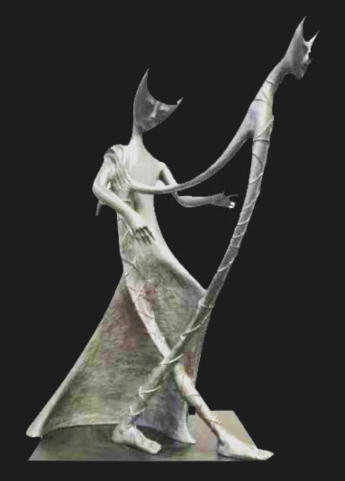 Escultura La arpista de Leonora Carrington