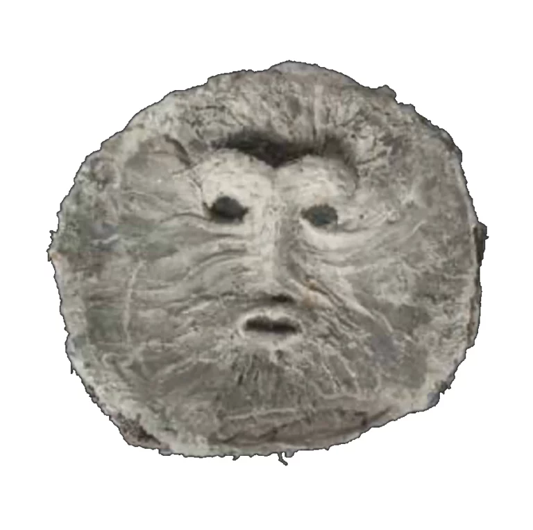 Luna leon, escultura en concreto