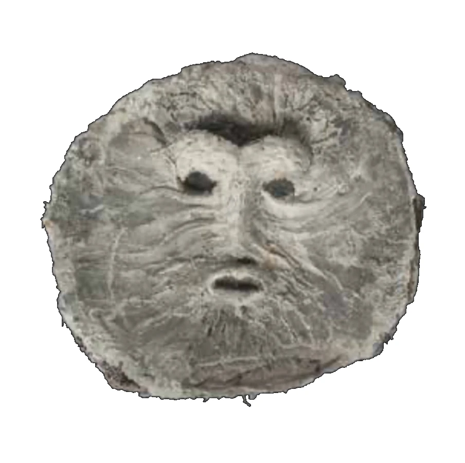 Luna leon, escultura en concreto