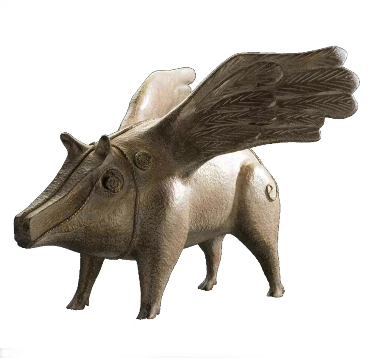 If Pig Could Fly (2011) Escultura en bronce
