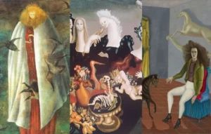Collage con pinturas de Leonora Carrington