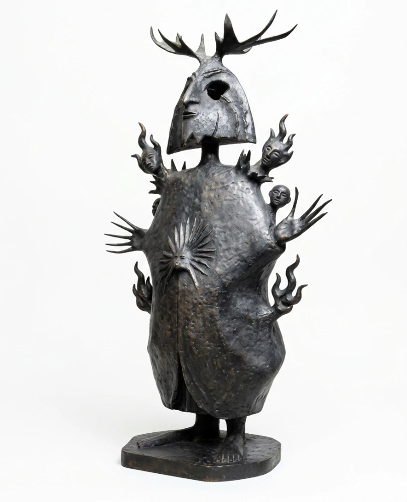 El sueño del fuego (2008) escultura en bronce