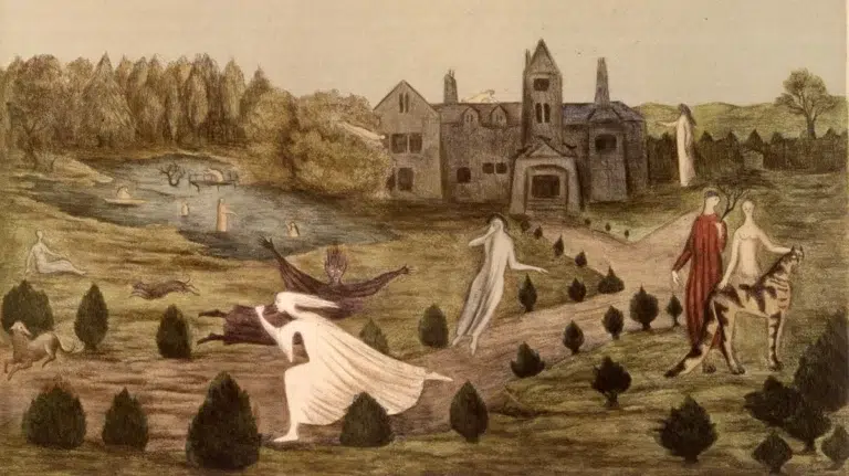 Litografía Crookhey Hall (1986)