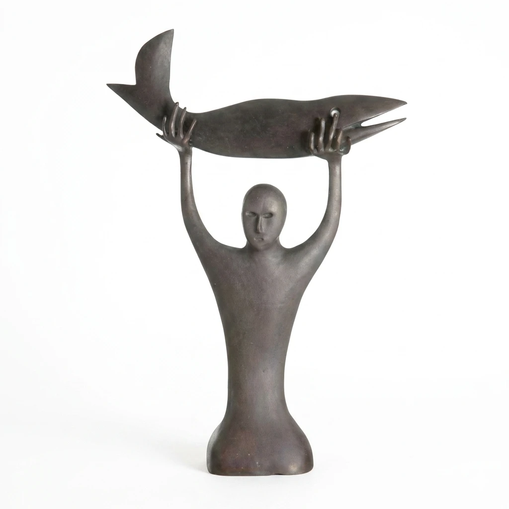 Escultura en bronce Fisher King (2005)