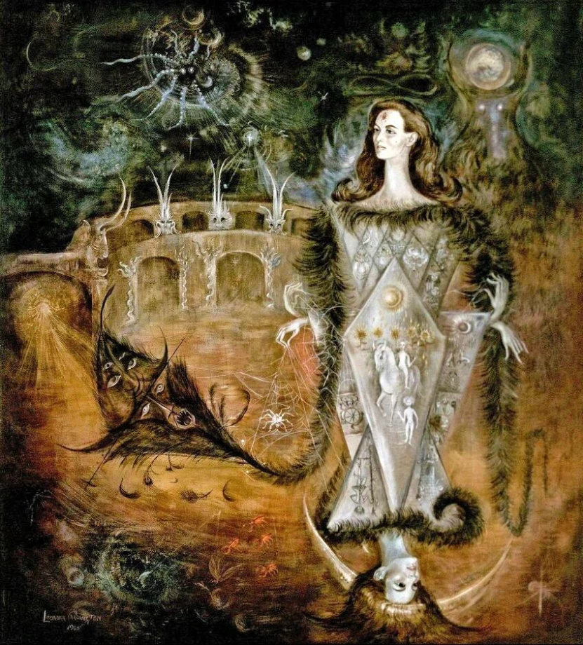 La maja del tarot, pintura de Leonora Carrington