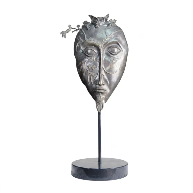 Máscara azul (2010) Escultura en bronce