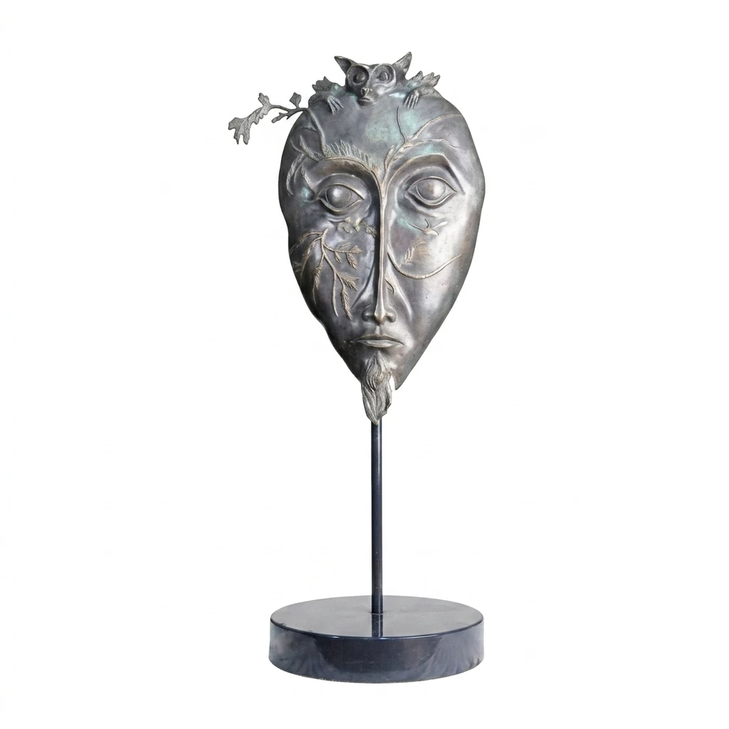 Máscara azul (2010) Escultura en bronce