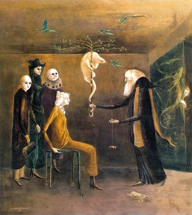 Pintura Syssigy (1957) de Leonora Carrington