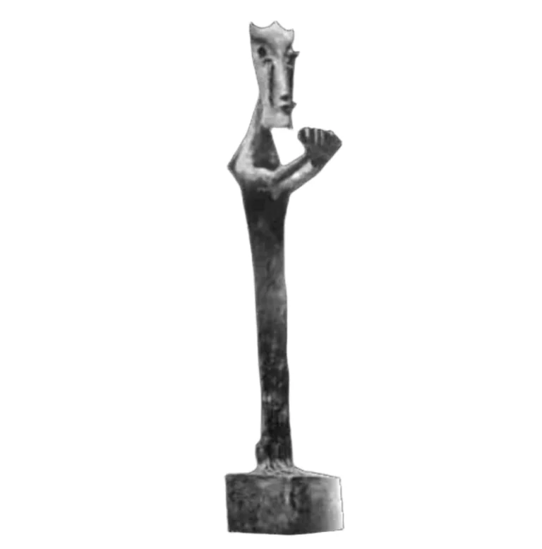 virgen de la cueva Escultura en bronce
